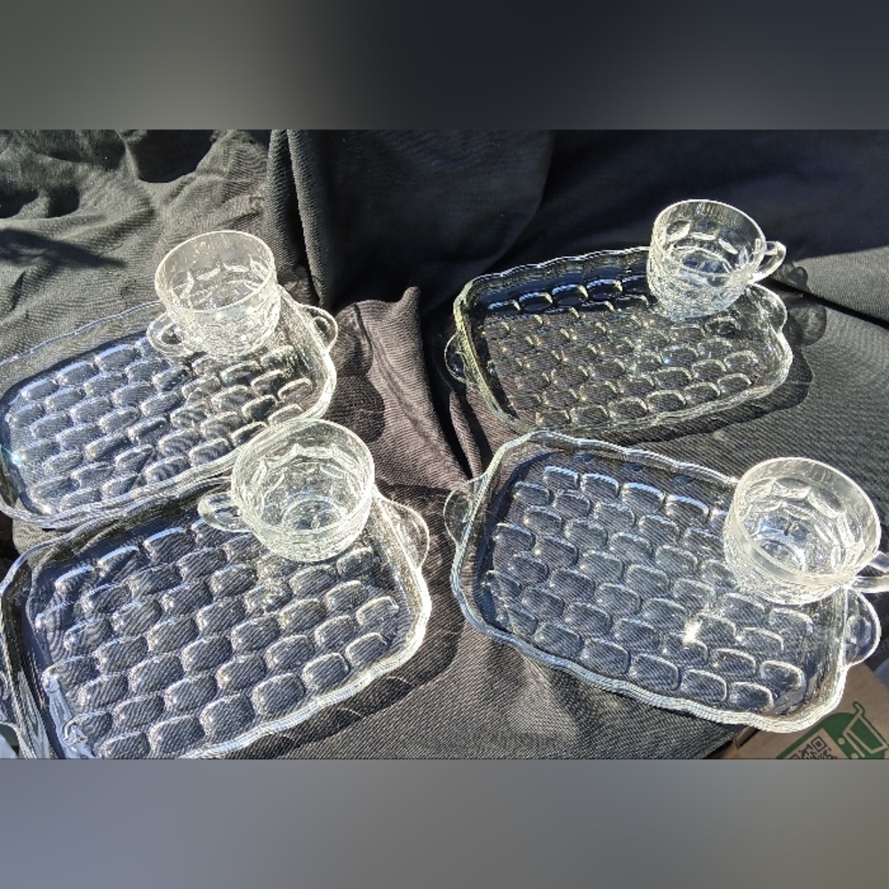Federal glass co snack set